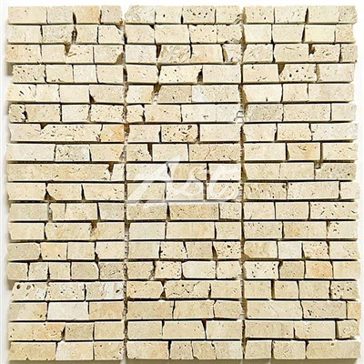 Rough Cut Travertine Mosaic Tile